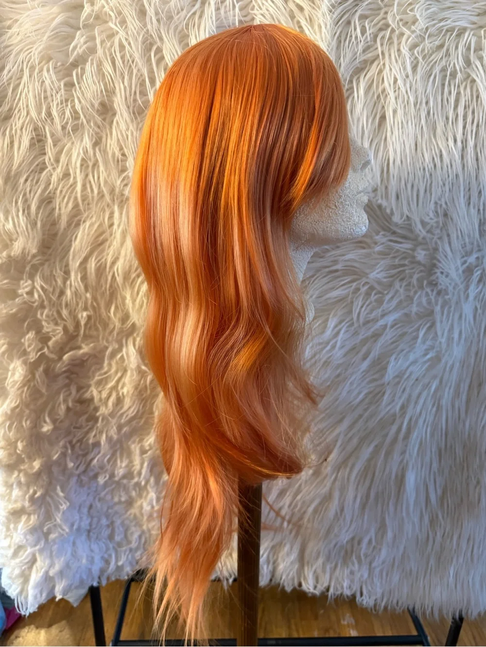 Synthetic Long Layered Wig in Strawberry Red